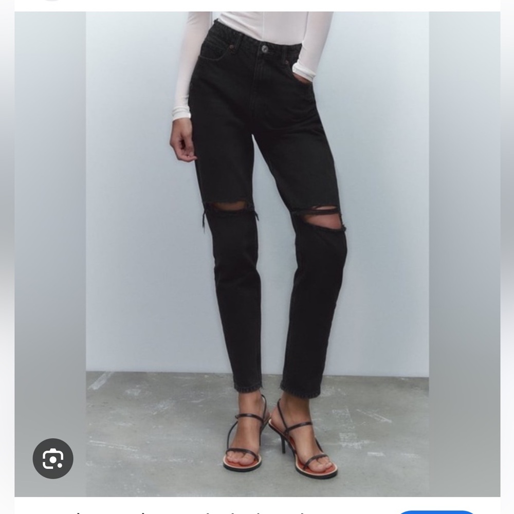 Zara Black Straight Leg Jeans